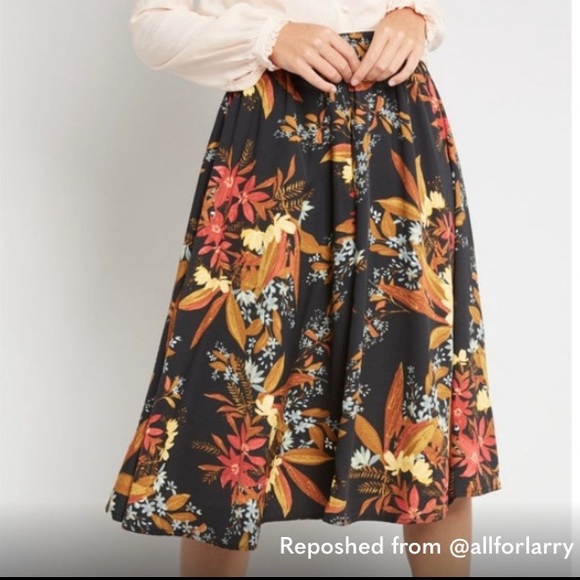 Modcloth Twirl Power Midi Skirt - Picture 1 of 4